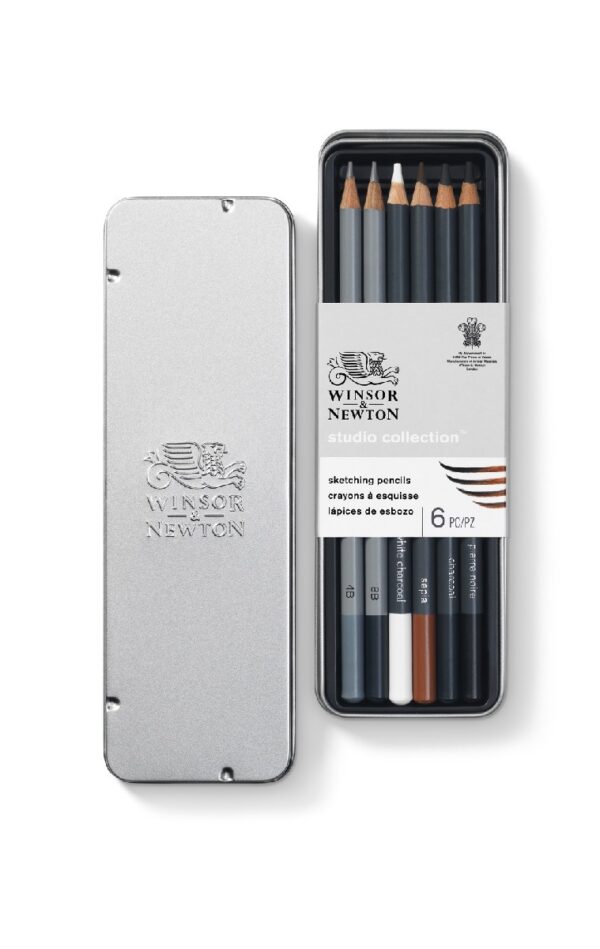 Winsor&Newton Studio - schetspotloden - 6 stuks - Afbeelding 1