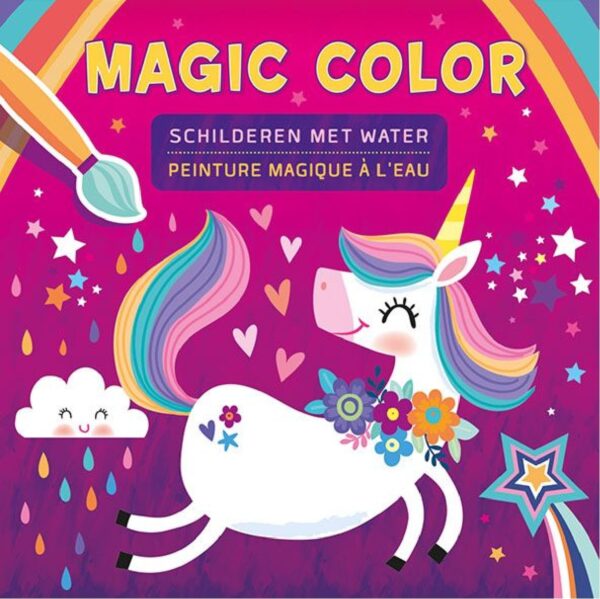 Kleurboek - Schilderen met water - Magic color unicorn - Afbeelding 1