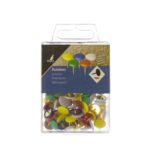 Kangaro punaises - 120 stuks - messing met kapjes