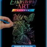 Engraving art - regenboogkleuren - vlinders