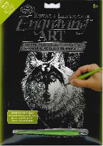 Engraving art - zilver - wolf