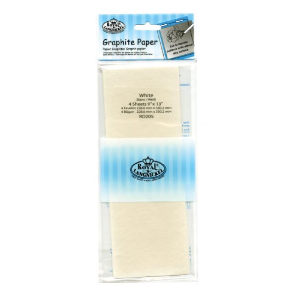 Grafietpapier - 9x13 inch - 4 vellen - wit - Afbeelding 1