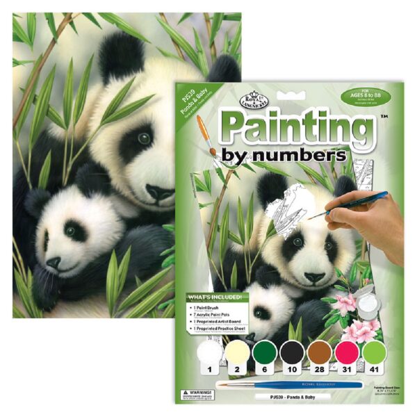 Schilderen op nummer - panda's - Afbeelding 1