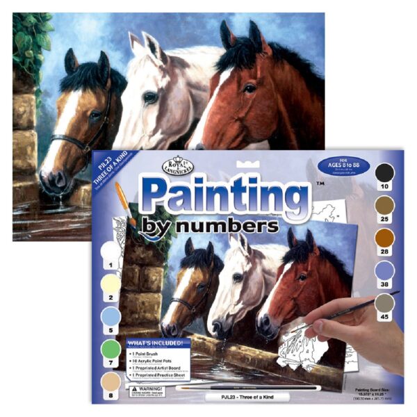 Schilderen op nummer - paarden - Afbeelding 1