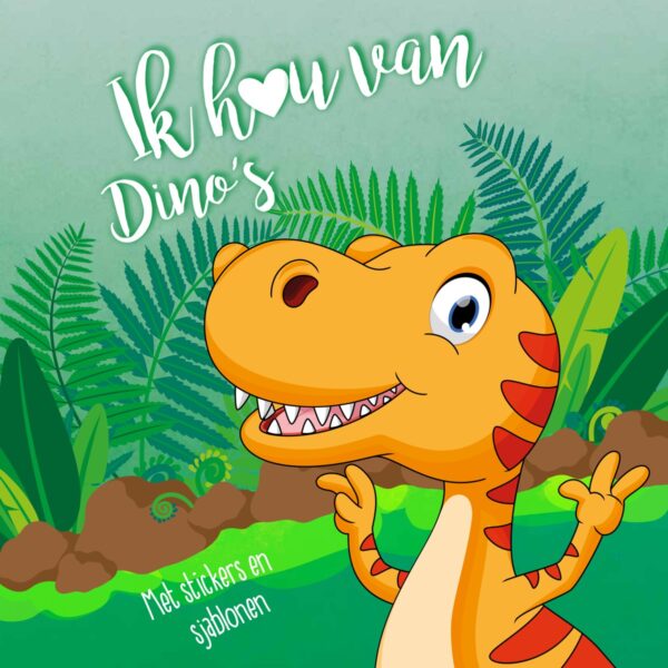 Sjabloonboek - Ik hou van dino's - Afbeelding 1