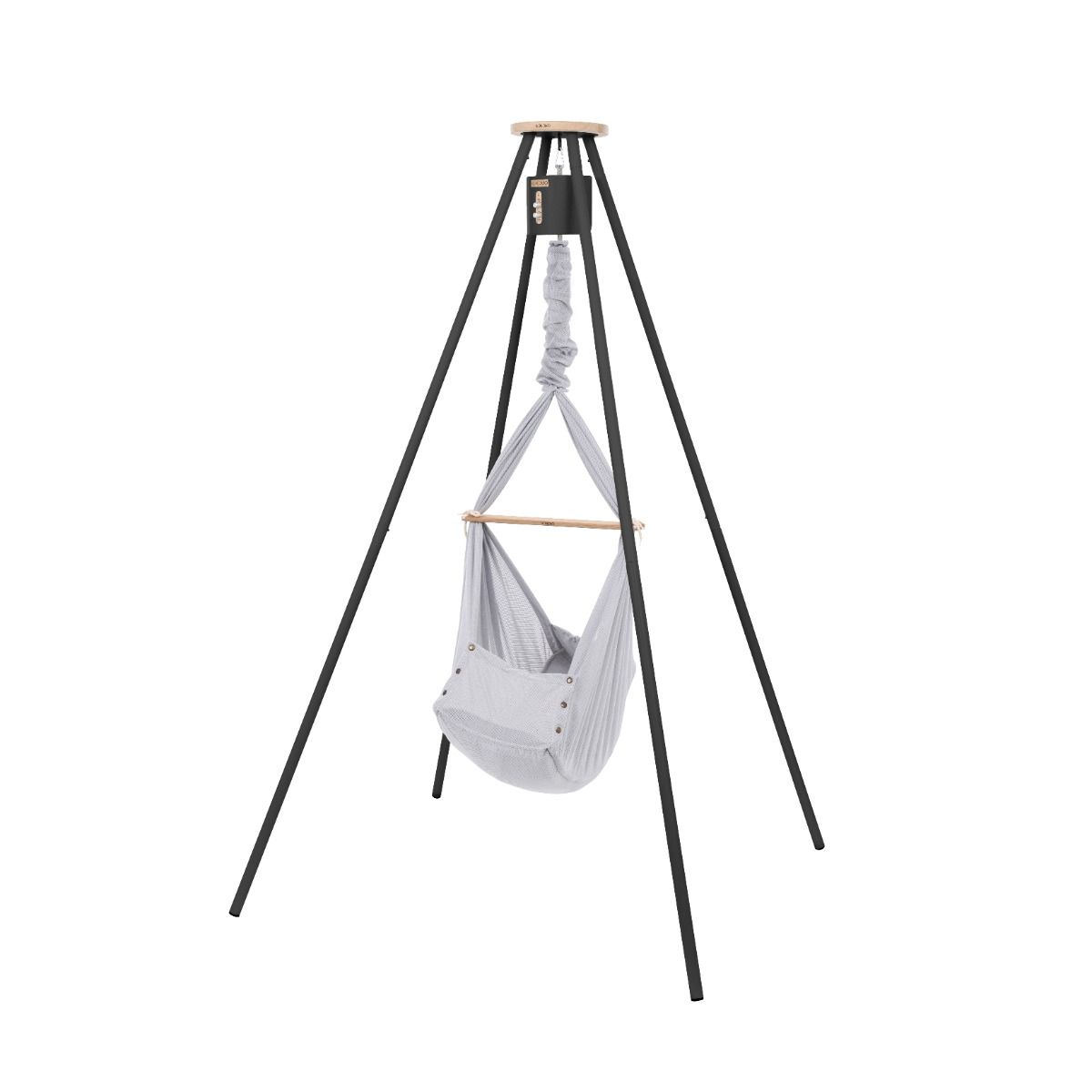 Set | Heavenly Dream Nonomo Babyhangmat Grey Stone met Move-motor&Tipi Standaard Anthracite Set | Heavenly Dream Nonomo Babyhangmat Grey Stone met Move-motor&Tipi Standaard Anthracite - Afbeelding 1
