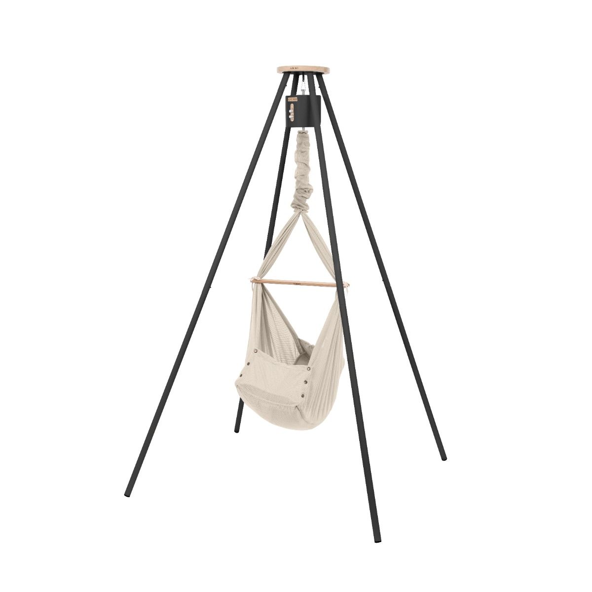 Set | Heavenly Dream Nonomo Babyhangmat Almond met Move-motor&Tipi Standaard Anthracite - Afbeelding 1