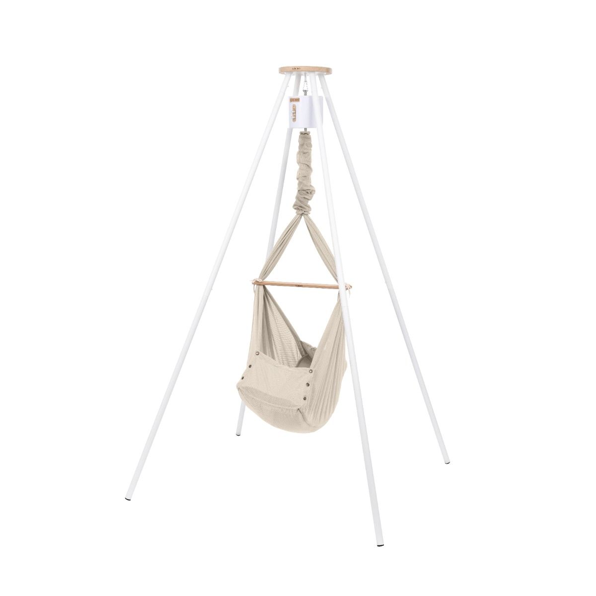 Set | Heavenly Dream Nonomo Babyhangmat Almond met Move-motor&Tipi Standaard White - Afbeelding 1