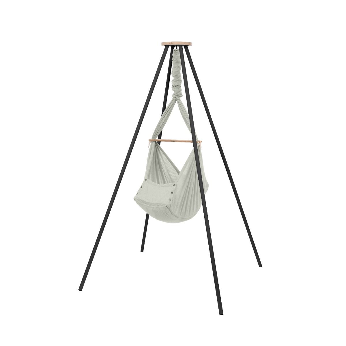 Set | Big Dream Nonomo Babyhangmat Olive met Tipi Standaard Anthracite - Afbeelding 1