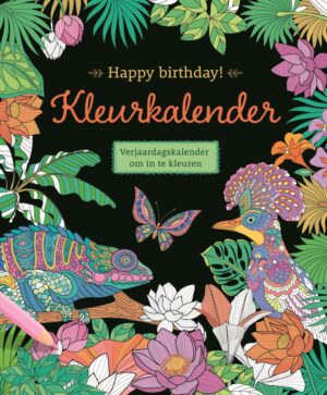 Kleurboek - Happy birthday! Kleurkalender tropical