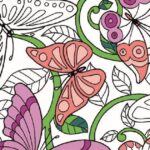 Kleurboek - boekenleggers - Vlinders