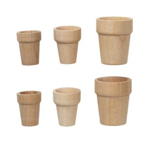 Miniatuur bloempotten - 6 stuks