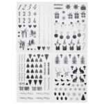 Stickers voor kaarsen - kerstmotieven