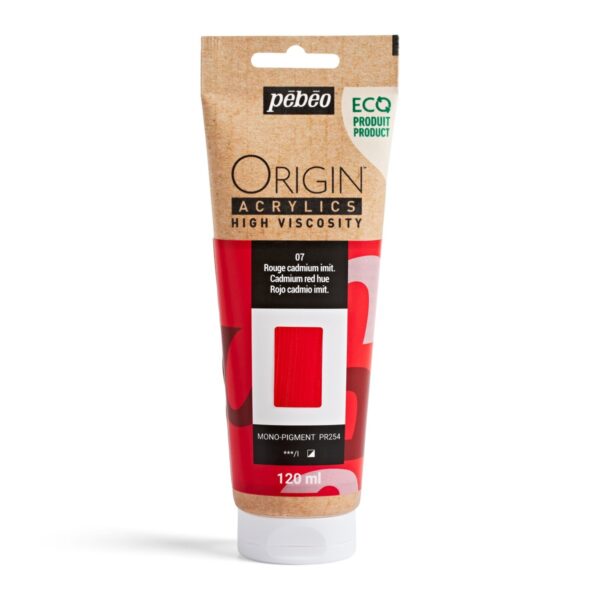 Pebeo Origin Acrylics - 120 ml - 07 Cadmium Red Hue - Afbeelding 1