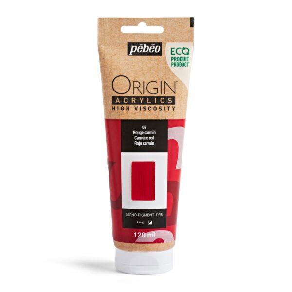 Pebeo Origin Acrylics - 120 ml - 09 Carmine Red - Afbeelding 1