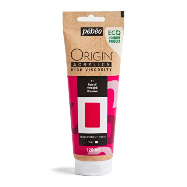 Pebeo Origin Acrylics - 120 ml - 11 Vivid Pink - Afbeelding 1