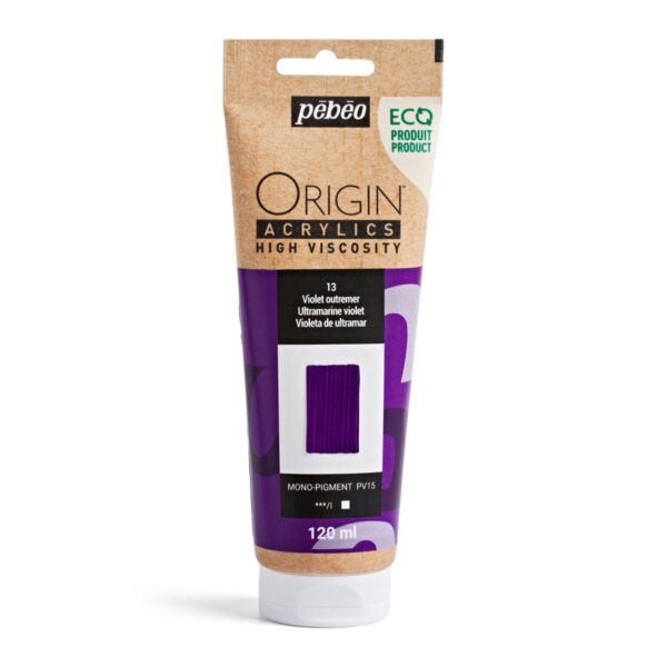 Pebeo Origin Acrylics - 120 ml - 13 Ultramarine Violet - Afbeelding 1