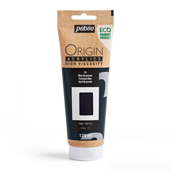 Pebeo Origin Acrylics - 120 ml - 15 Prussian Blue - Afbeelding 1