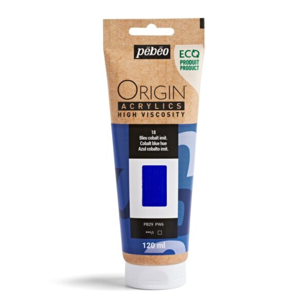 Pebeo Origin Acrylics - 120 ml - 18 Cobalt Blue Hue - Afbeelding 1