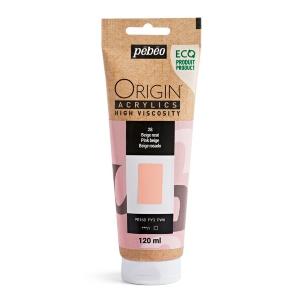 Pebeo Origin Acrylics - 120 ml - 28 Pink Beige - Afbeelding 1