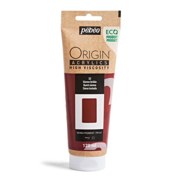 Pebeo Origin Acrylics - 120 ml - 32 Burnt Sienna - Afbeelding 1
