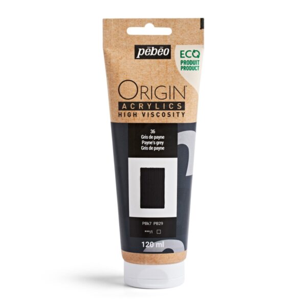 Pebeo Origin Acrylics - 120 ml - 36 Payne's Grey - Afbeelding 1