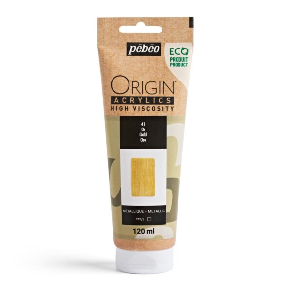 Pebeo Origin Acrylics - 120 ml - 41 Gold - Afbeelding 1