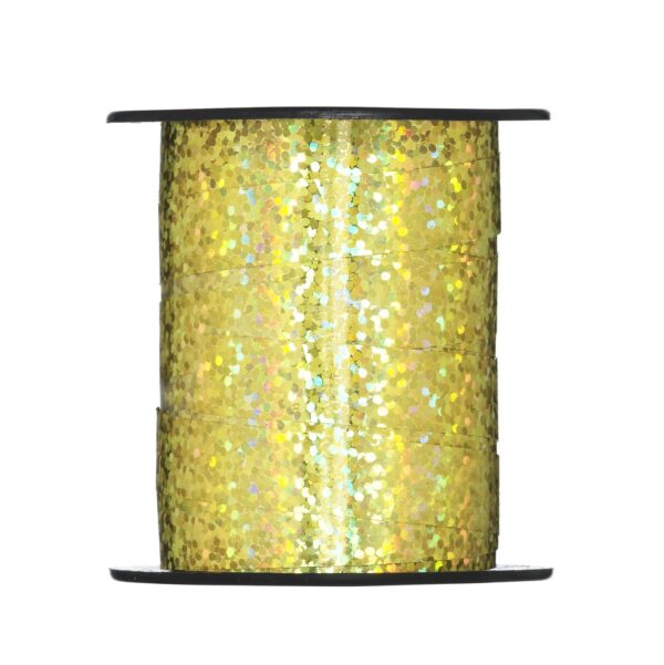 Cadeaulint - 25 meter - goud holografisch - Afbeelding 1