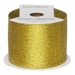 Lint - 8 meter - 40 mm - goud glitters