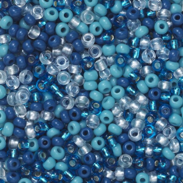 Rocailles - 9/0 - mix blauw - Afbeelding 1