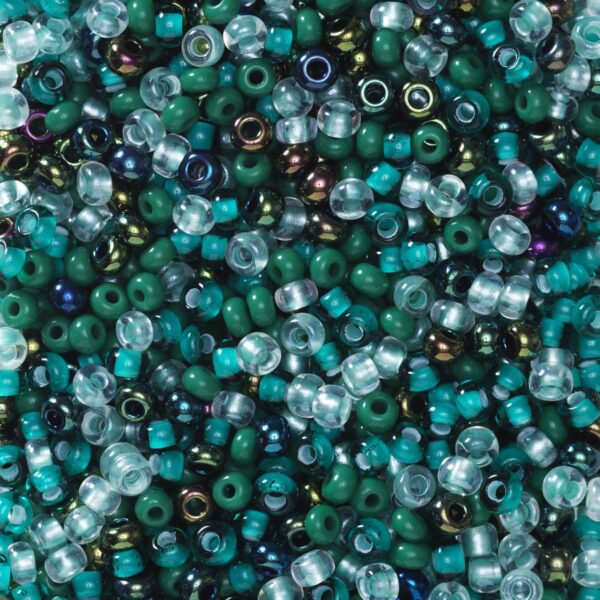 Rocailles - 9/0 - mix petrol - Afbeelding 1