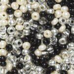 Rocailles - 6/0 - mix zwart