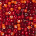 Rocailles - 6/0 - mix rood