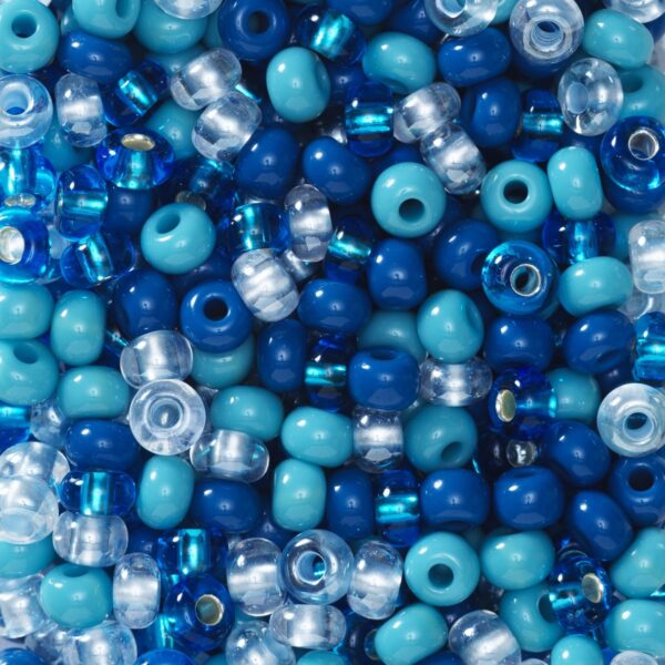 Rocailles - 6/0 - mix blauw - Afbeelding 1