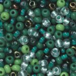 Rocailles - 6/0 - mix groen