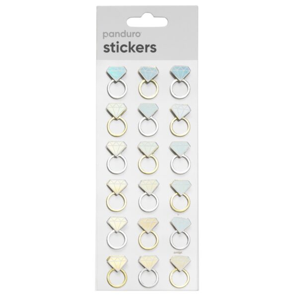 Stickers - 3D diamanten ringen - Afbeelding 1