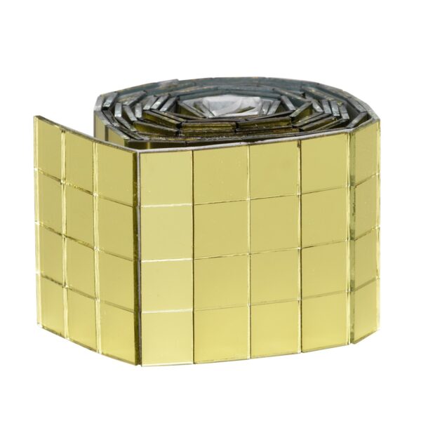 Spiegelmozaïek - 10x10 mm - goudkleurig - Afbeelding 1