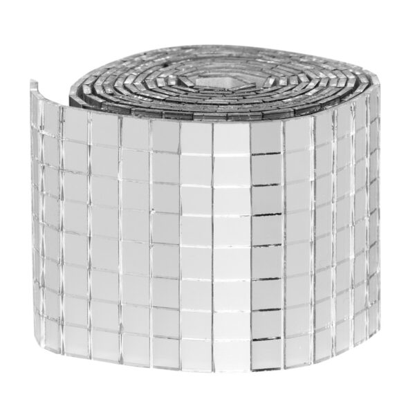 Spiegelmozaïek - 5x5 mm - zilverkleurig - Afbeelding 1