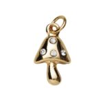 Charm Series hanger - paddenstoel goudkleurig