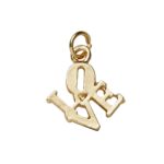 Charm Series hanger - LOVE goudkleurig