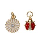 Charm Series hangers - bloem/kever goudkleurig