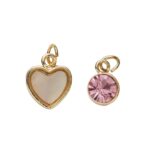 Charm Series hangers - hart/briljant goudkleurig