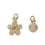 Charm Series hangers - bloem/cirkel goudkleurig