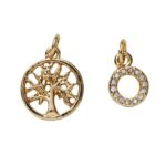 Charm Series hangers - boom/cirkel goudkleurig