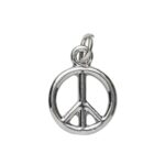 Charm Series hanger - peace-teken zilverkleurig