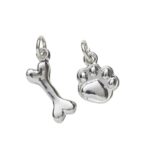 Charm Series hangers - bot/pootafdruk zilverkleurig