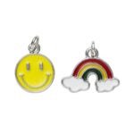 Charm Series hangers - smiley/regenboog zilverkleurig