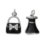 Charm Series hangers - tas/jurk zilverkleurig