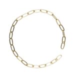 Charm Series ketting pilvorm - 18 cm - goudkleurig