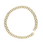 Charm Series ketting rond - 18 cm - goudkleurig